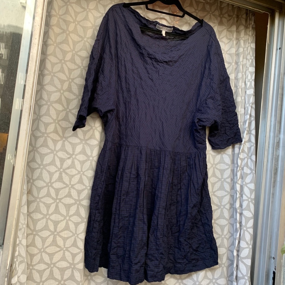Morgane La Fay New York blue check dress